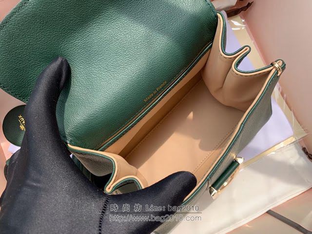 DELVAUX女包 春夏新款 Brillant系列手袋 進口牛皮 德爾沃女手提包 Dv0020 翡翠綠 Delvaux單肩斜挎包  fcs1357